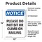 Signmission Please Do Not Sit Or Climb On Railing, 10 in W x Rectangle, Vinyl Decal OS-2PACK-NS-D-1014-V-17416 - alternate 3